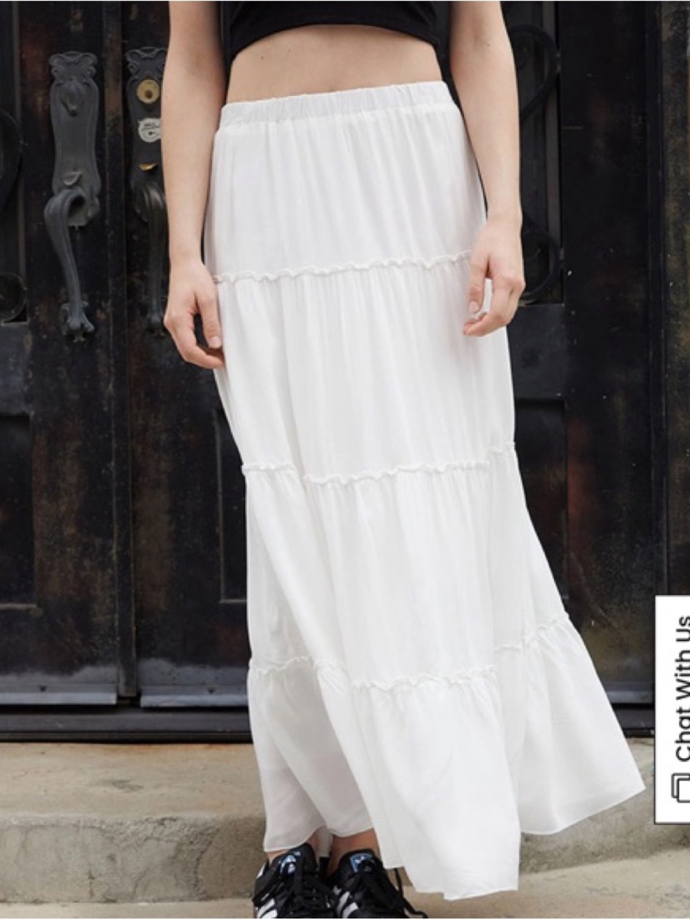 Brandy Melville White Izzy Maxi Skirt